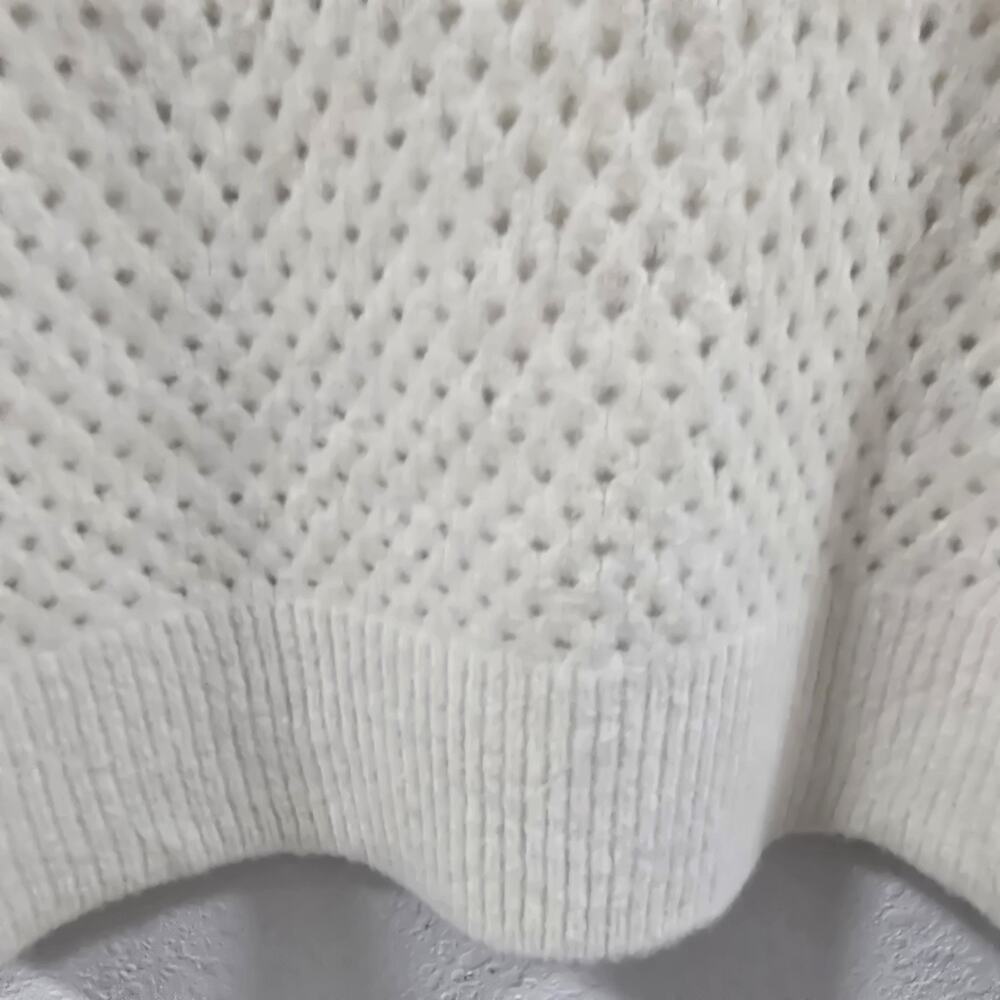 Universal Thread White Knit Half Zip Pullover Sweater XXL Cozy Warm Casual - Picture 12 of 13